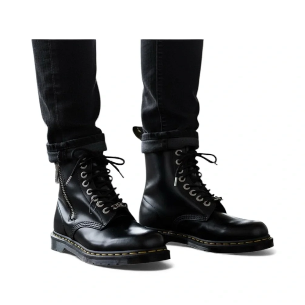 NEW Dr. Martens Black Combat Boots Sz 7M/8W